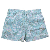 M+E' Short tinta unita con Fantasia Verde Acqua per Neonata UE1845XX VERDE ACQUA M+E' 