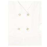 Twinset Tuta Tinta Unita Giromanica per Bambina 251GJ2QN4XXX PANNA TWINSET 