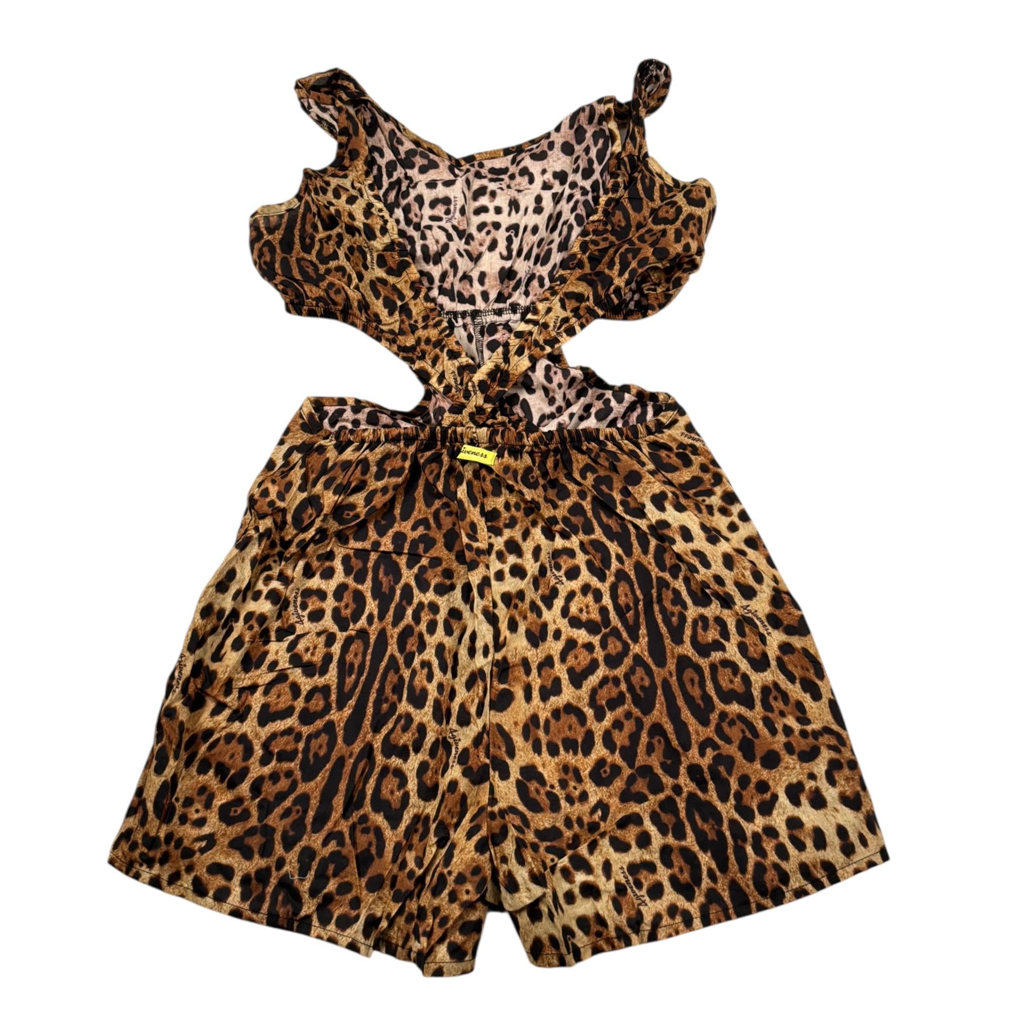 4Giveness Tuta Intera Fantasia Maculata Marrone per Bambina 0847 MARRONE 4GIVENESS 