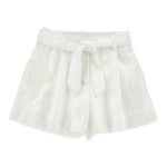 Monnalisa Short Tinta Unita con Paillettes per Bambina 71E406 BIANCO MONNALISA 