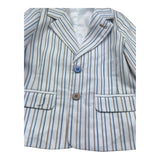 Minibanda Giacca Tinta Unita Fantasia A Righe per Neonato 3B647 BIANCO MINIBANDA 