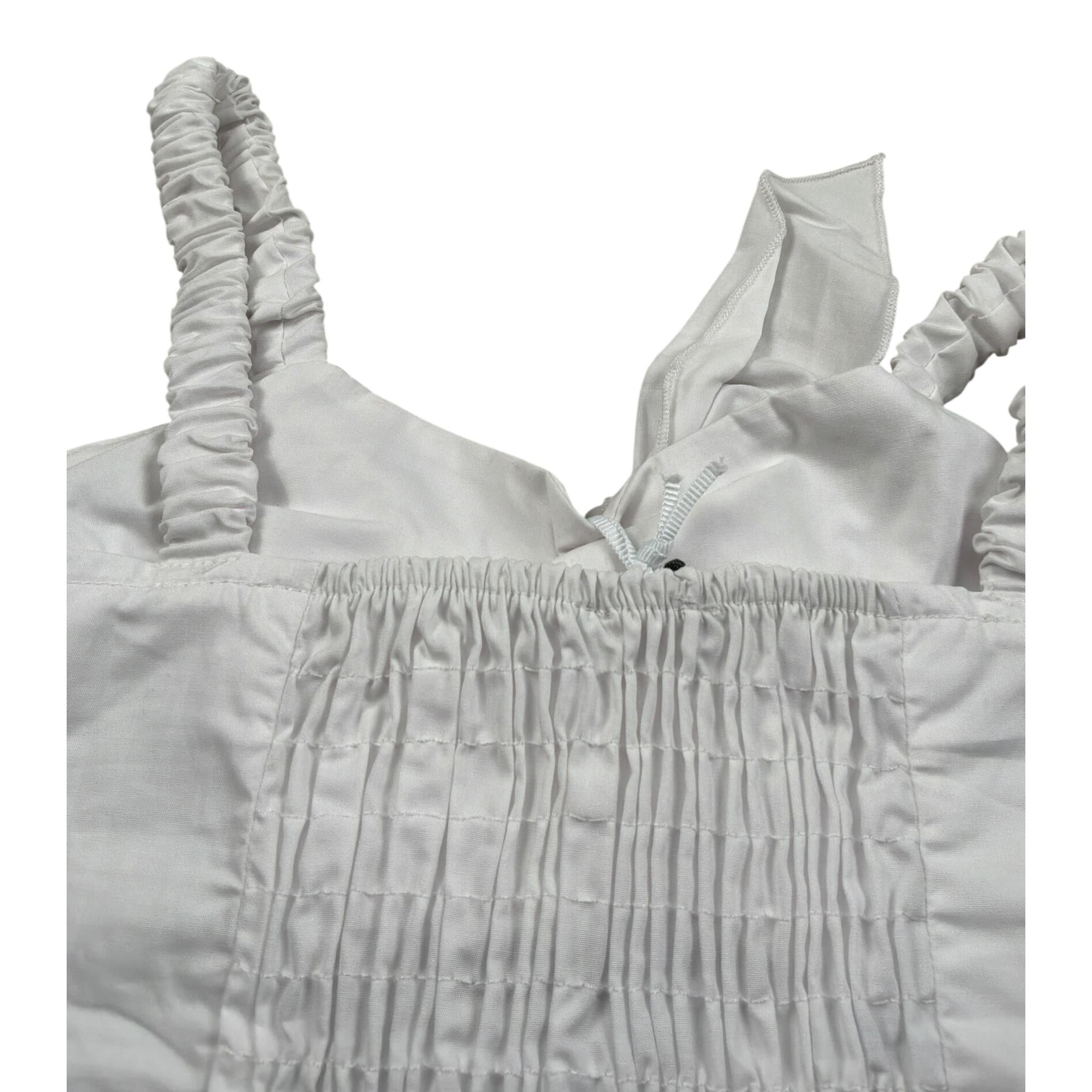 Lu Lu By Miss Grant Top Bretelline tinta unita Bianco per Bambina LL2732 BIANCO LU LU BY MISS GRANT 