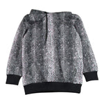 John Richmond Felpa Tinta Unita con Microfantasia E Cappuccio per Bambina RGP26165FE NERO JOHN RICHMOND 