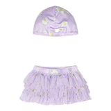 Monnalisa Set Gonna-Cuffia Tinta Unita per Bambina 39C051J LILLA MONNALISA 