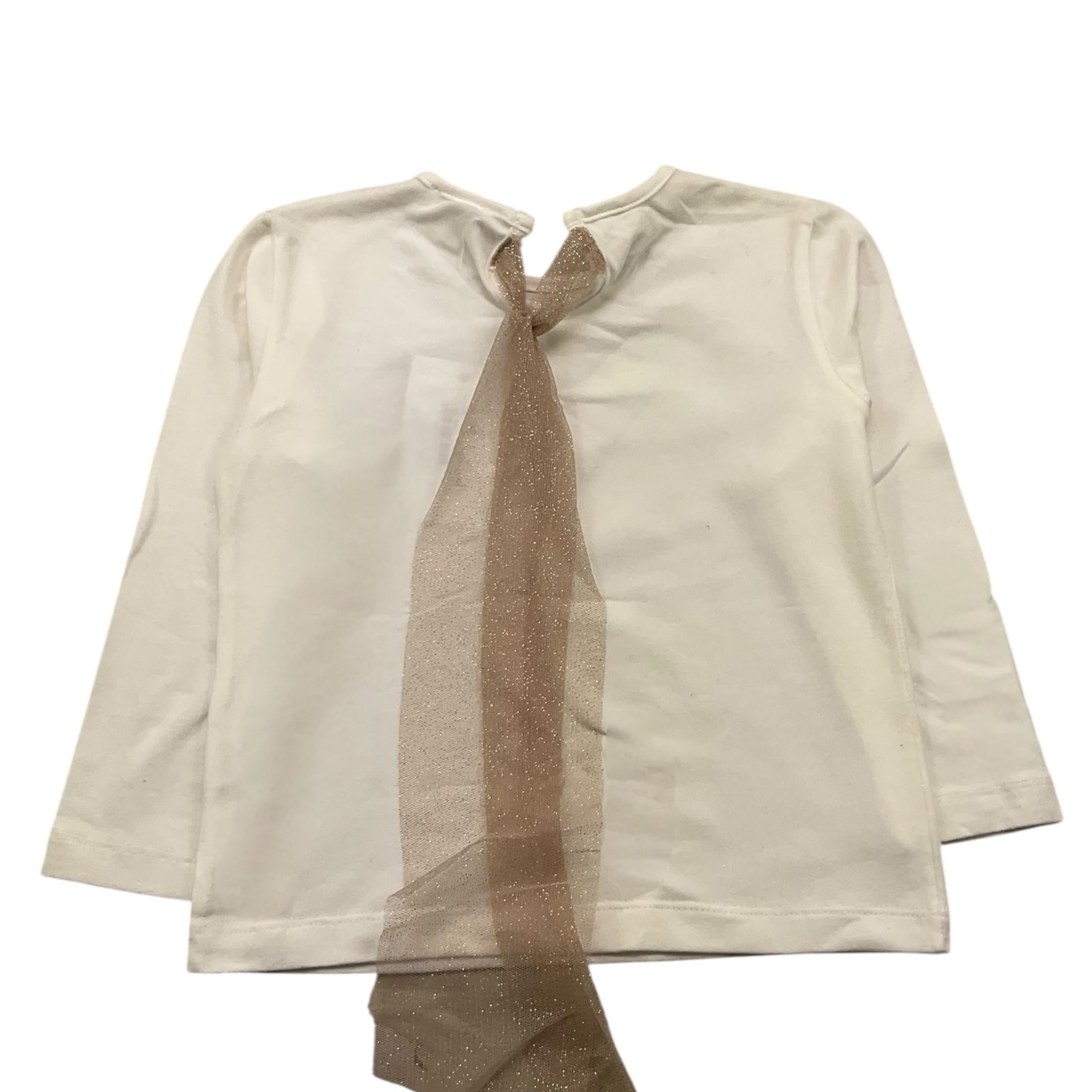 LALALU' shirt girocollo tinta unita con tulle Bianco per Bambina TSL170NBJ BIANCO LALALU' 