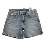 Calvin Klein Short Tinta Unita In Denim con Girovita Reglabile per Bambina IG0IG02892 AZZURRO CALVIN KLEIN 