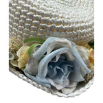 Raffaella Cappello Paglia Tinta Unita con Applicazioni per Bambina CHICA BIANCO RAFFAELLA 