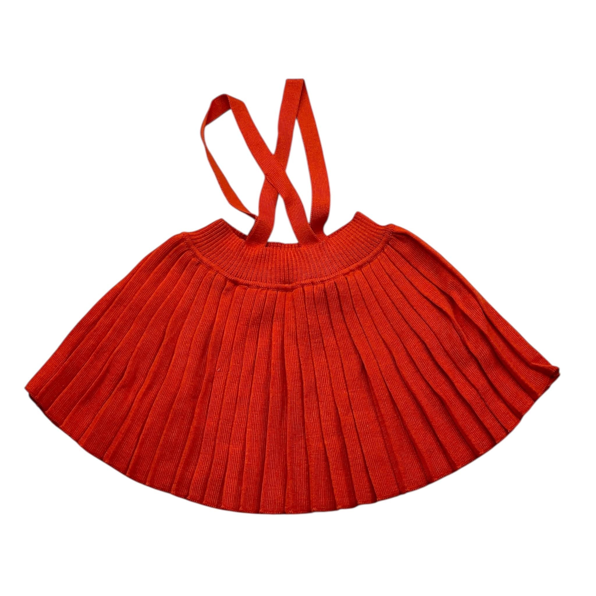 LE COCONNE gonna tinta unita con bretelle Arancione per Bambina LCN2296 ARANCIONE LE COCONNE 