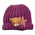 U+è BY MISS GRANT cappelli tinta unita con applicazione orso Viola per Neonata UE1660 VIOLA U+è BY MISS GRANT 
