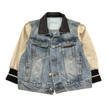 Yes London Giubbino In Denim Tinta Unita con Maniche In Contrasto per Bambino JR0043 AZZURRO YES LONDON 