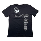 Kejo T-Shirt Girocollo Tinta Unita Con Stmpa In Contrasto Nero Per Bambino