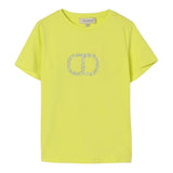 Twinset T-Shirt Girocollo Tinta Unita con Stampa per Bambina 251GJ2485JX GIALLO TWINSET 