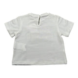 M+E' T-Shirt Girocollo Tinta Unita con Stampa per Neonata UE1391 BIANCO M+E' 