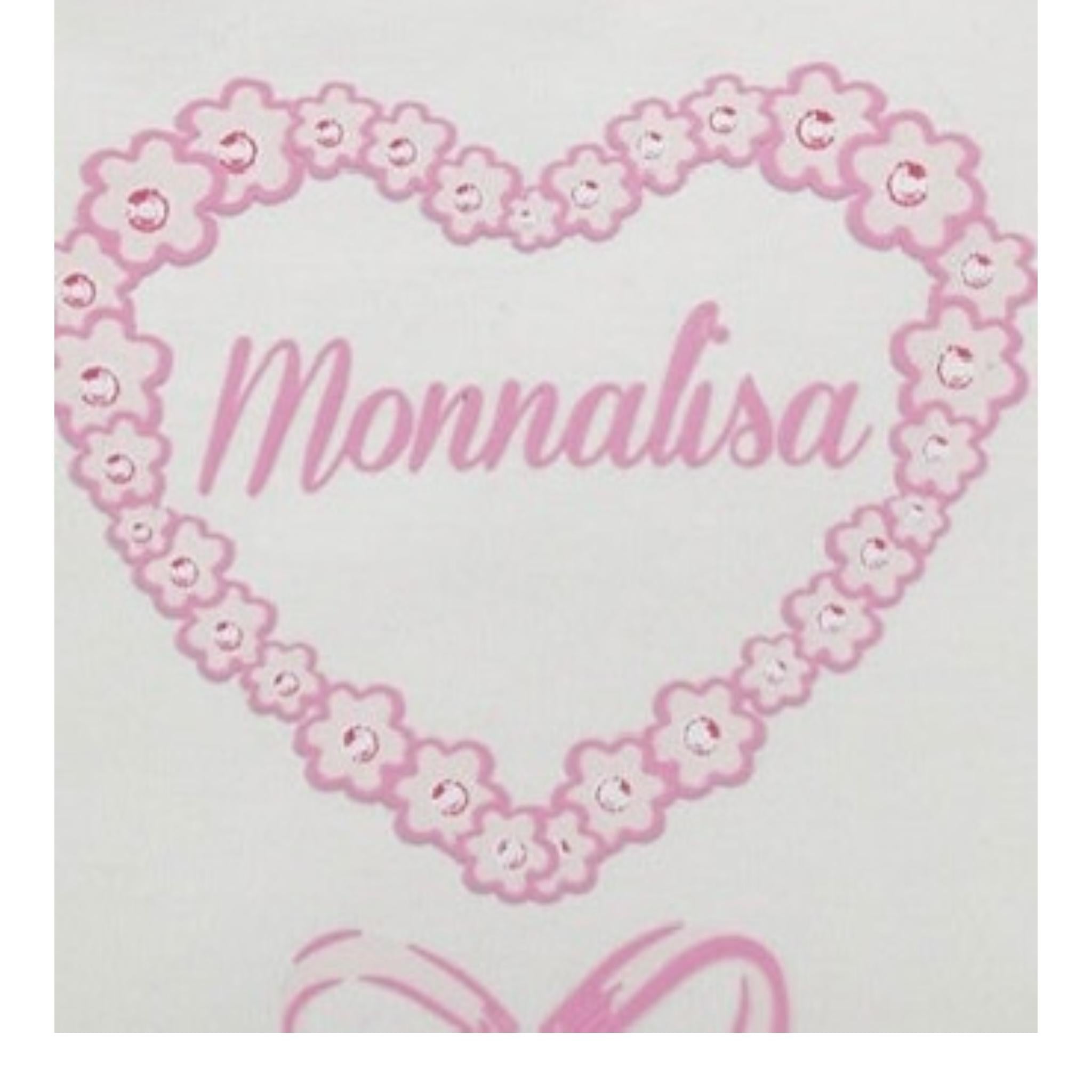 Monnalisa Coperta Tinta Unita con Stampa per Neonata 35D002 BIANCO MONNALISA 