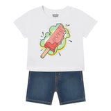 Levi'S Completo 2 Pezzi T-Shirt-Pantalone Bicolore per Neonato 6EH013 BIANCO/BLU LEVI'S 