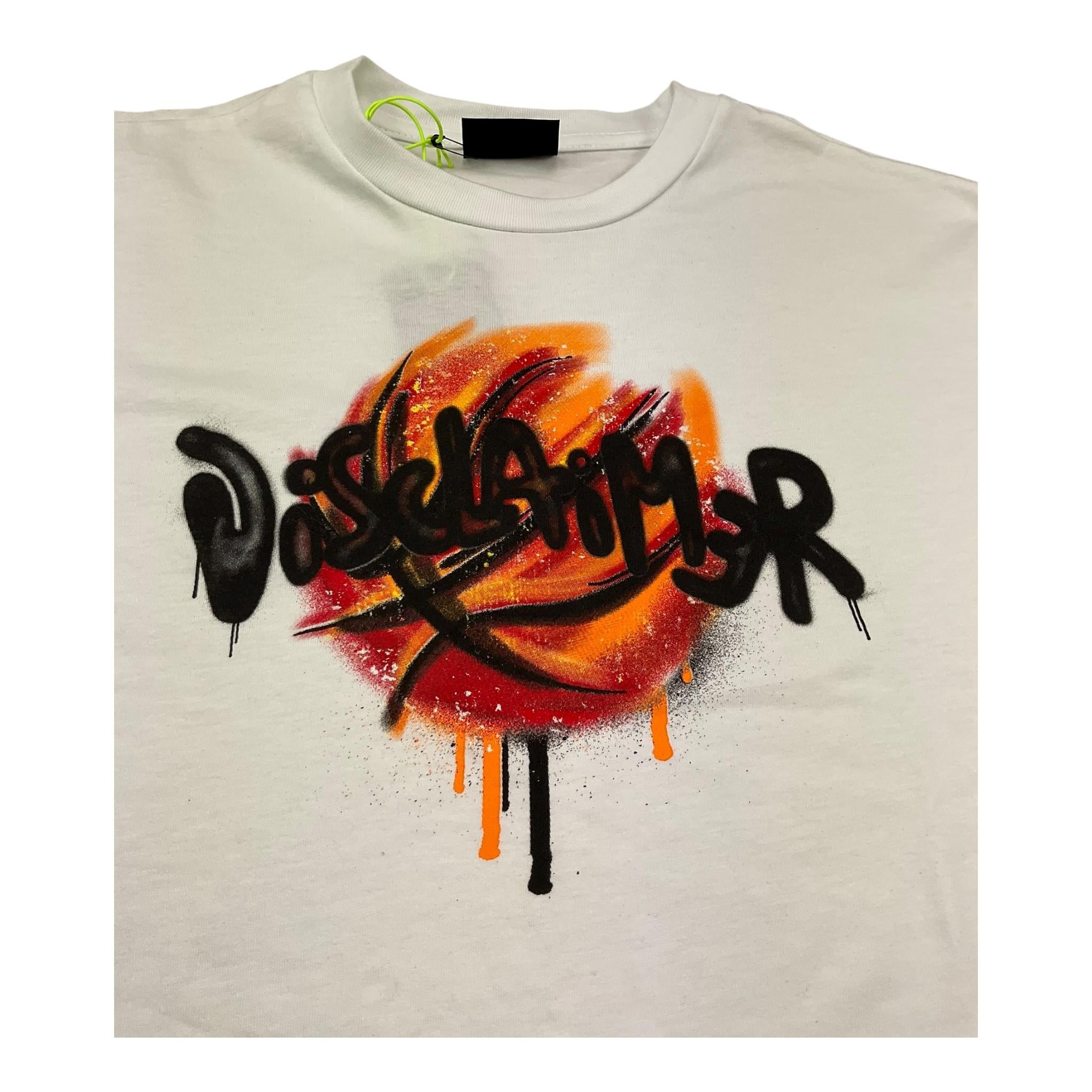 Disclaimer T-Shirt Girocollo Tinta Unita con Stampe per Bambino 25EDK58446 BIANCO DISCLAIMER 