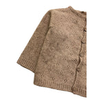WEDOBLE cardigan tinta unita con trafori Fango per Neonata I2406308 FANGO WEDOBLE 