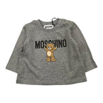 MOSCHINO shirt girocollo tinta unita con stampa Grigio per Neonato MZO00R GRIGIO MOSCHINO 