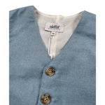 Aletta Gilet Tinta Unita per Neonato M220421 AZZURRO ALETTA 