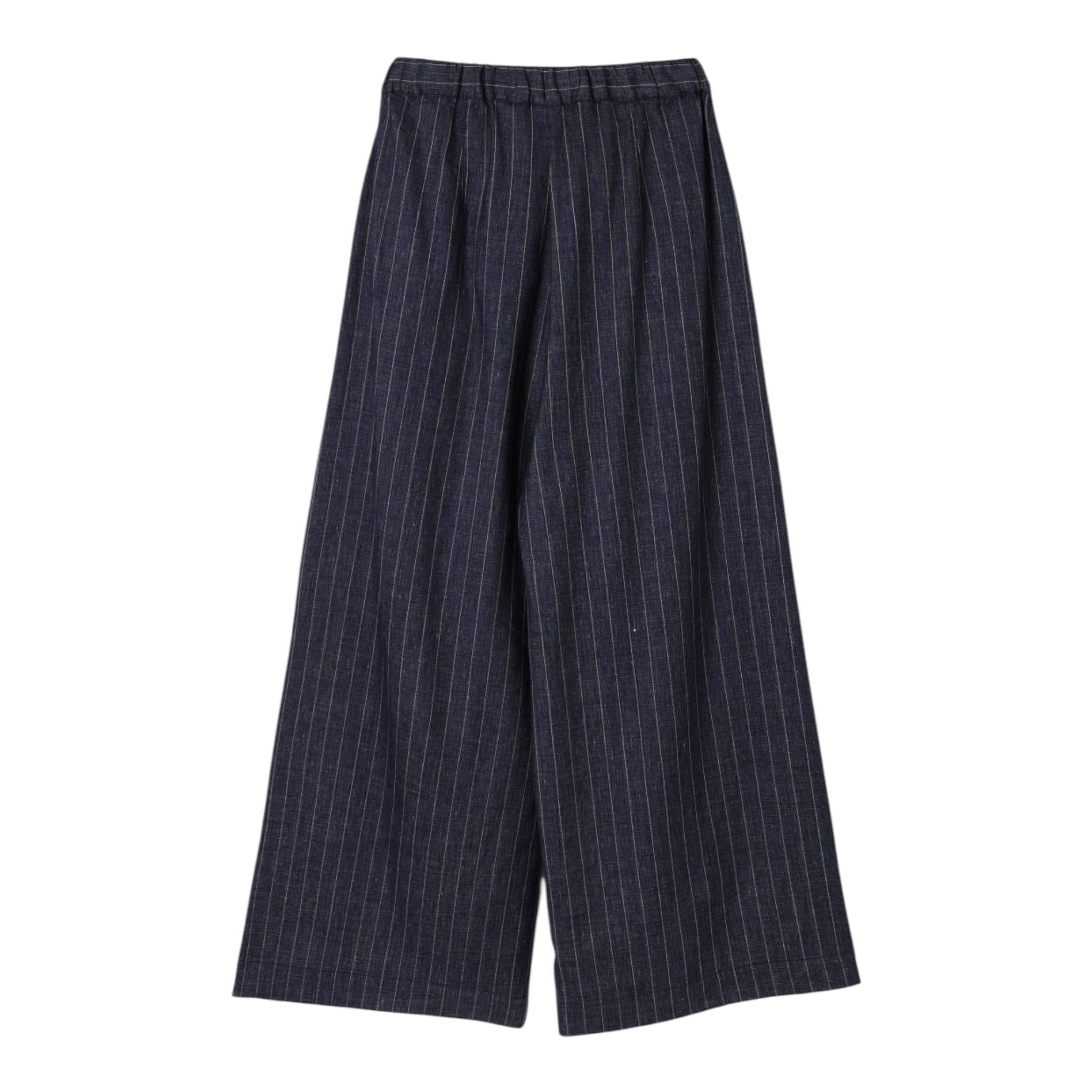 Aspesi Pantalone Modello A Palazzo con Fantasia A Righe per Bambina S25075PLN1007 BLU ASPESI 