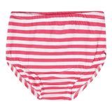 Chiara Ferragni Set Abito-Coulotte Bicolore Con Fantasia A Righe Bianco/Fuxia Per Neonata
