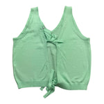 Met Top Tinta Unita con Brillantini per Bambina ME264 VERDE ACQUA MET 