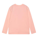 MOSCHINO shirt girocollo tinta unita con stampa in contrasto Rosa per Bambina HUO00W ROSA MOSCHINO 