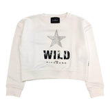 JOHN RICHMOND felpa chiusa girocollo tinta unita con stampa Bianco per Bambina RGA24013FEX BIANCO JOHN RICHMOND 