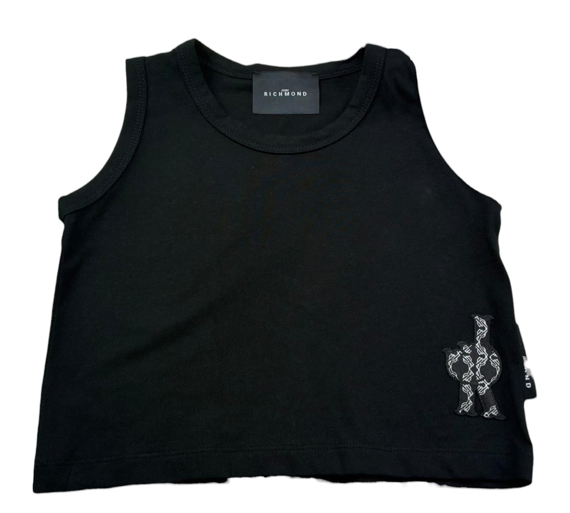 John Richmond Completo 2 Pezzi Canotta-Short Tinta Unita per Bambina RGP26064CJ NERO JOHN RICHMOND 