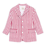 Dou Dou Giacca Tinta Unita con Fantasia A Righe per Bambina DW2P34X BIANCO DOU DOU 