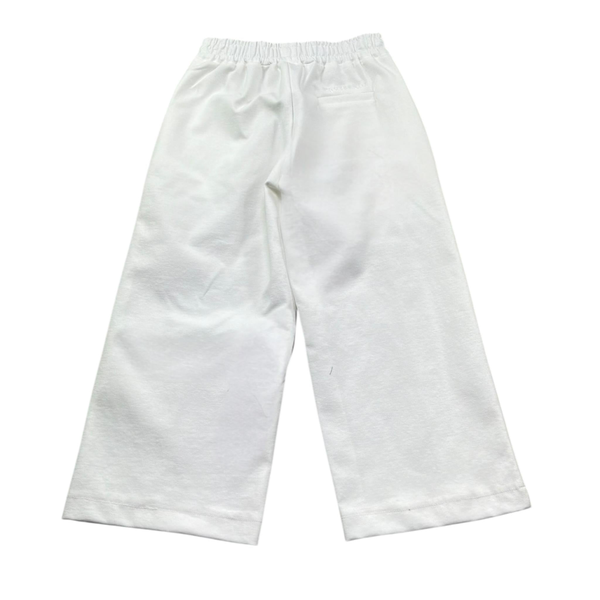 Trussardi Pantalone Tinta Unita con Elastico In Vita per Bambina TGP26053PA BIANCO TRUSSARDI 