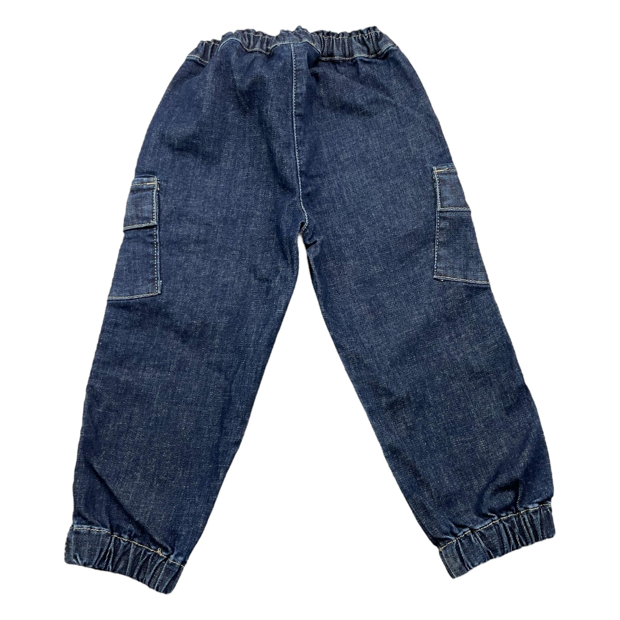 PLEASE jeans tinta unita con elastico in vita Blu per Bambina PE58012G65JX BLU PLEASE 