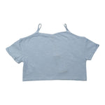 Please Top Mezza Manica Tinta Unita per Bambina MBG3030G72 AZZURRO PLEASE 