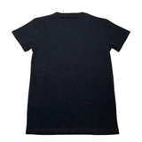 Daniele Alessandrini T-Shirt Girocollo Tinta Unita con Stampa Nero per Bambino