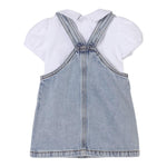 Moschino Completo 2 Pezzi T-Shirt-Salpette In Denim per Neonata MDG019 BIANCO MOSCHINO 