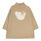 LIU JO abito in maglia collo alto tinta unita con stampa Sabbia per Neonata KF4071X SABBIA LIU JO 