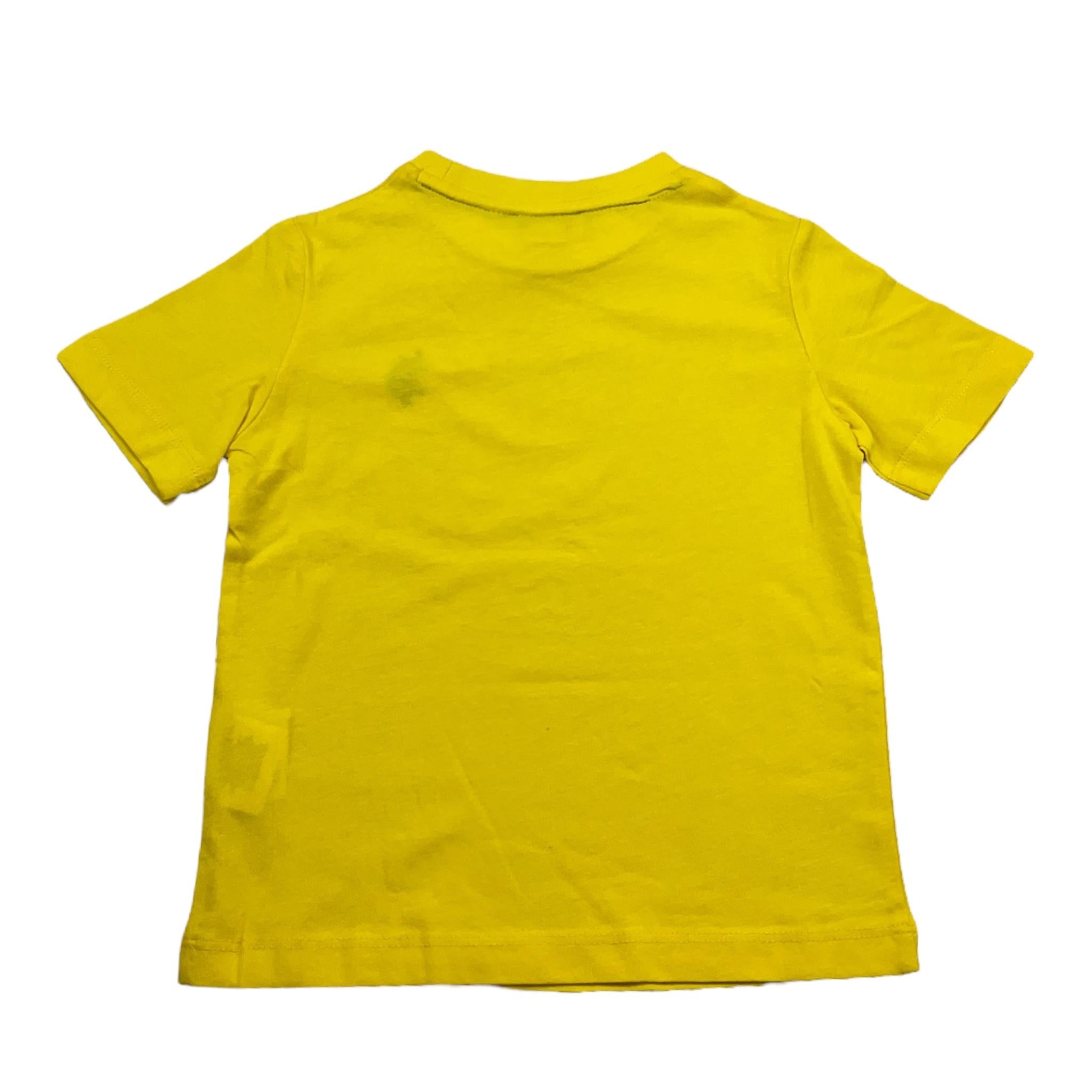 U.S. Polo Assn T-Shirt Girocollo Tinta Unita con Logo per Neonato US41554002 GIALLO U.S. POLO ASSN 