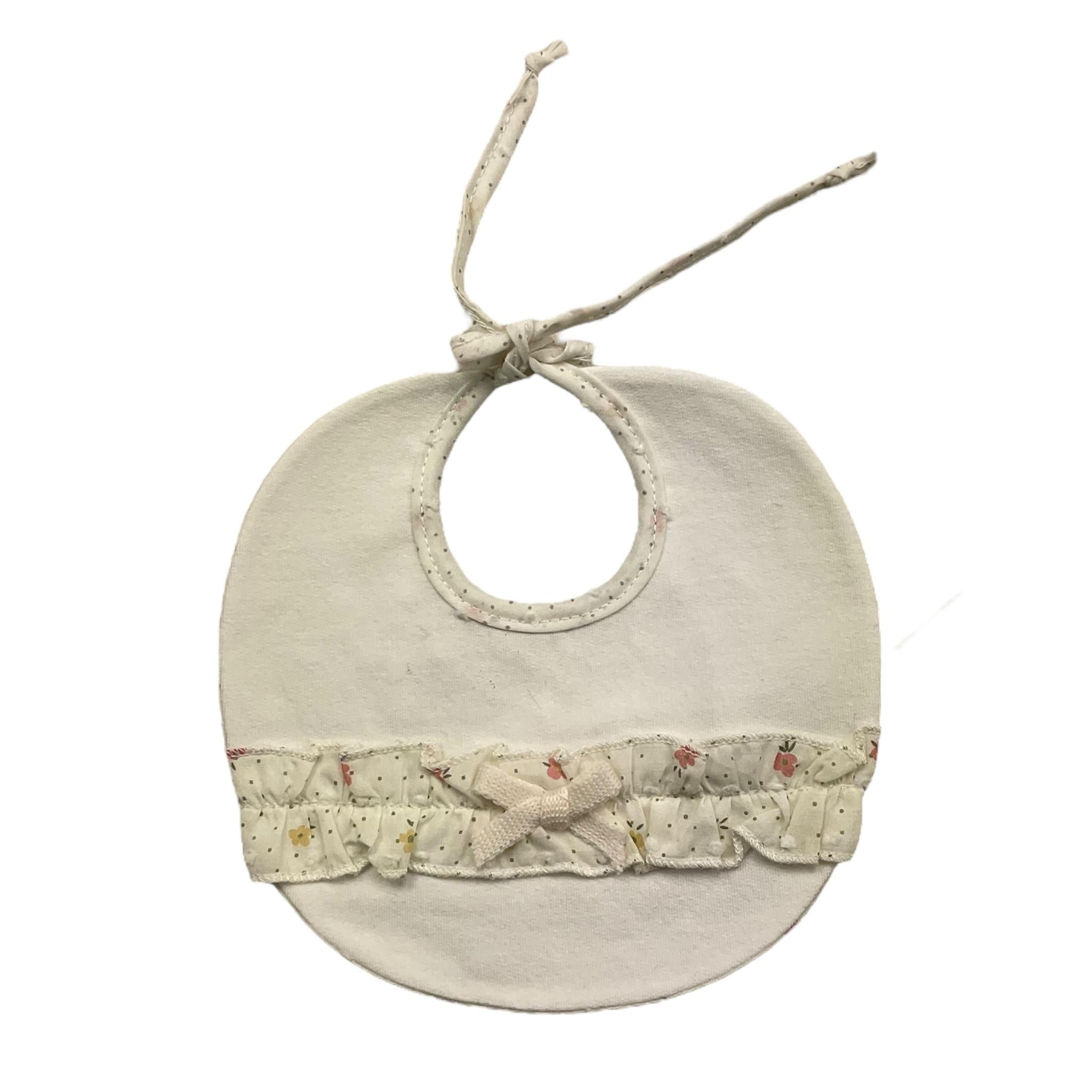 NINNAOH bavetta tinta unita con stampa Panna per Neonata I2476BA PANNA NINNAOH 