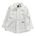 Daniele Alessandrini Camicia tinta unita con Stampa Bianco per Neonato 1295C0823 BIANCO DANIELE ALESSANDRINI 