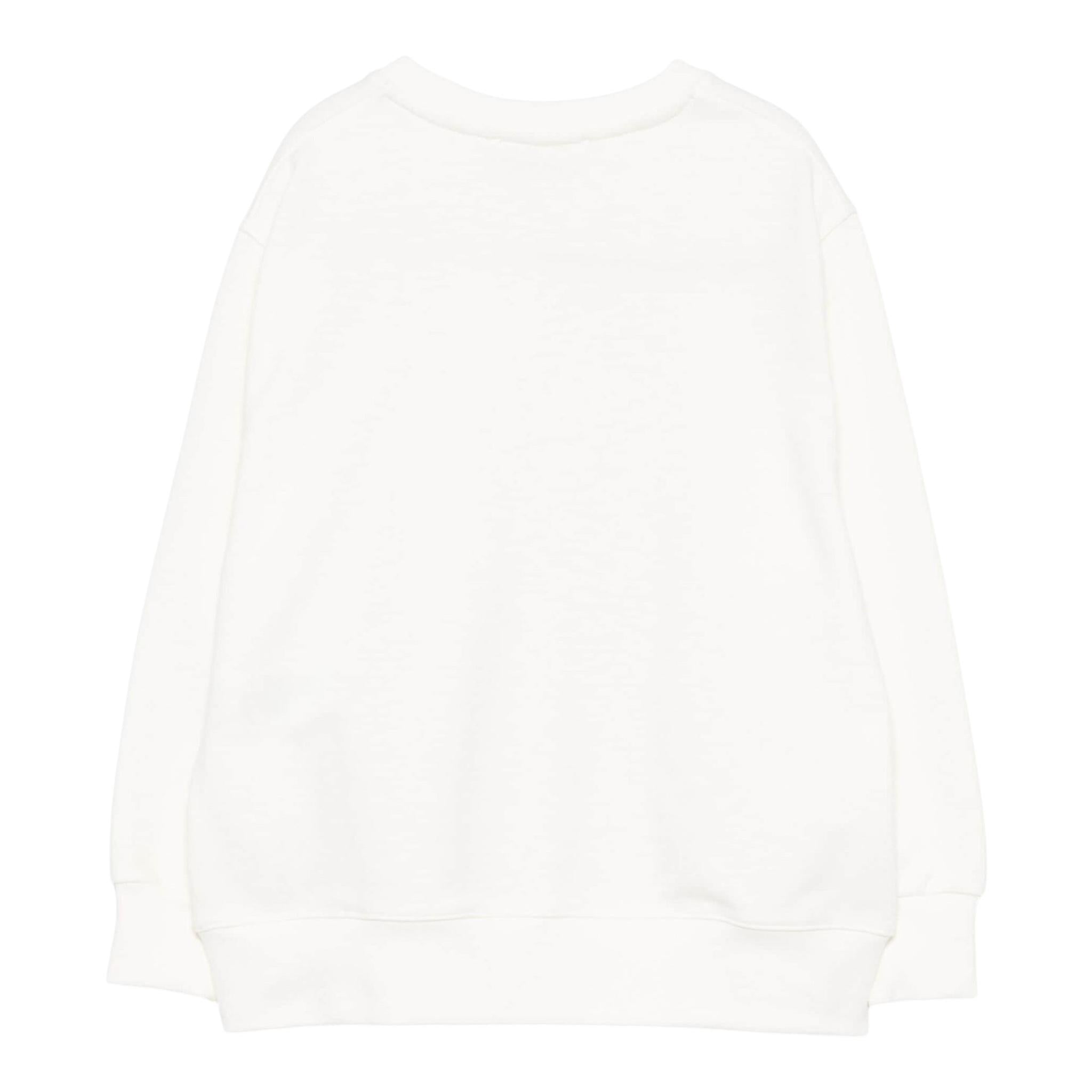 ELISABETTA FRANCHI felpa chiusa girocollo tinta unita con logo Panna per Neonata EGFE045 PANNA ELISABETTA FRANCHI 