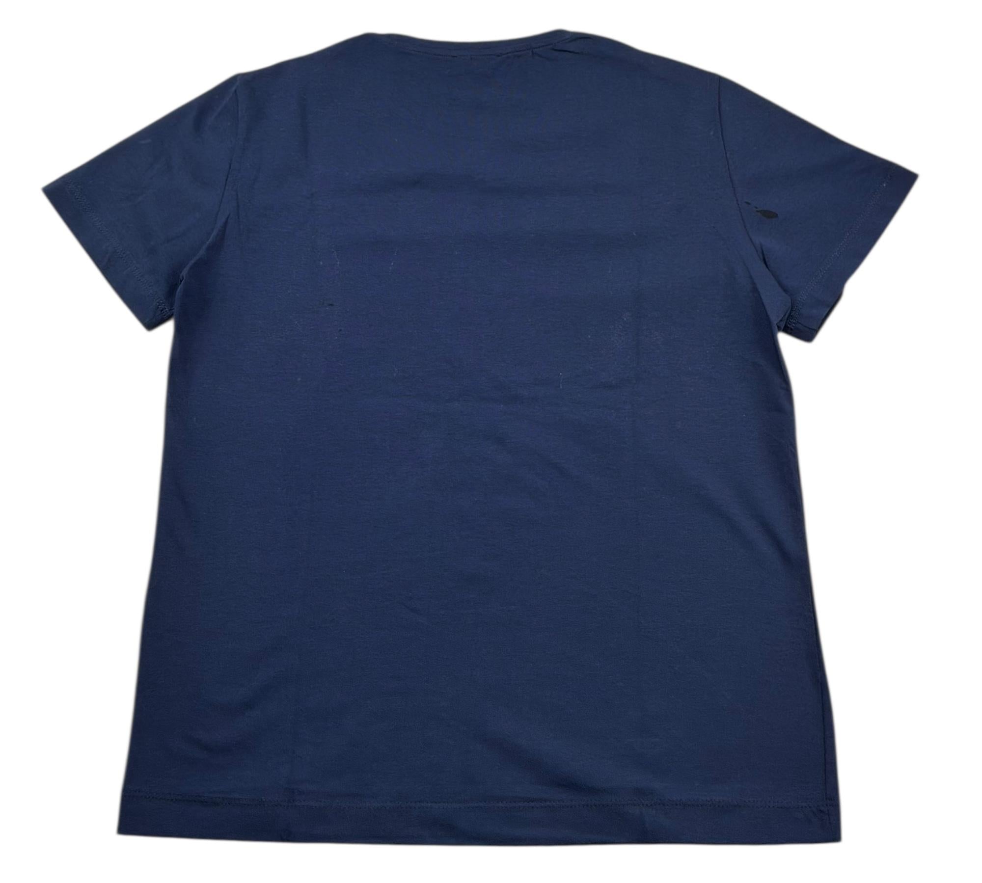 Monnalisa T-Shirt Girocollo Tinta Unita con Stampa per Bambino MNSTHO BLU MONNALISA 