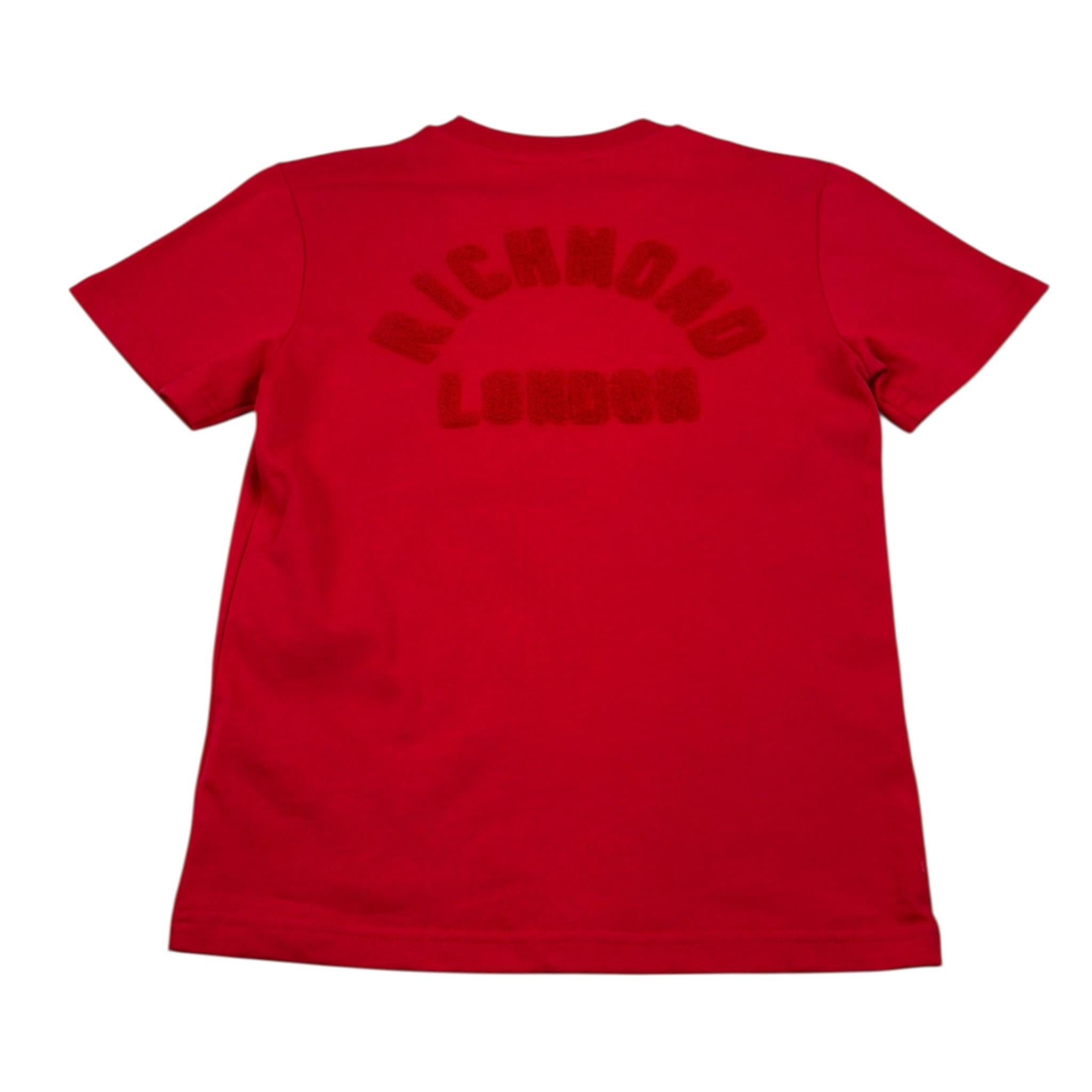 John Richmond T-Shirt Girocollo Tinta Unita con Stampa per Bambino RBP26191TS ROSSO JOHN RICHMOND 