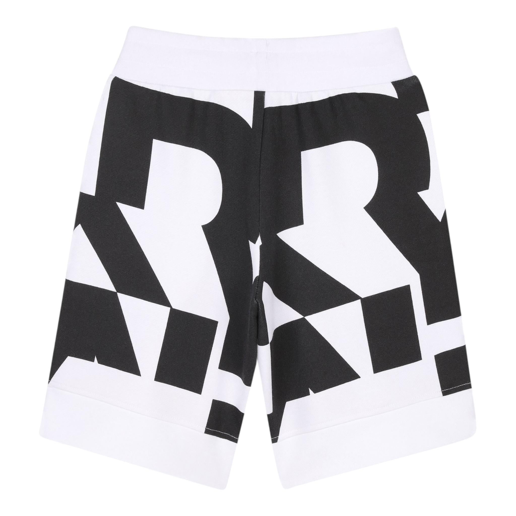 Dkny Bermuda Felpa Tinta Unita con Stampe per Bambino D62238 BIANCO DKNY 