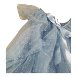 A' La Page Abito Giromanica Tinta Unita In Tulle per Bambina ORCHIDEAX AZZURRO A' LA PAGE 