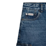 Calvin Klein Bermuda In Denim Tinta Uinita con Tasconi Blu per Bambino IB0IB02430X BLU CALVIN KLEIN 