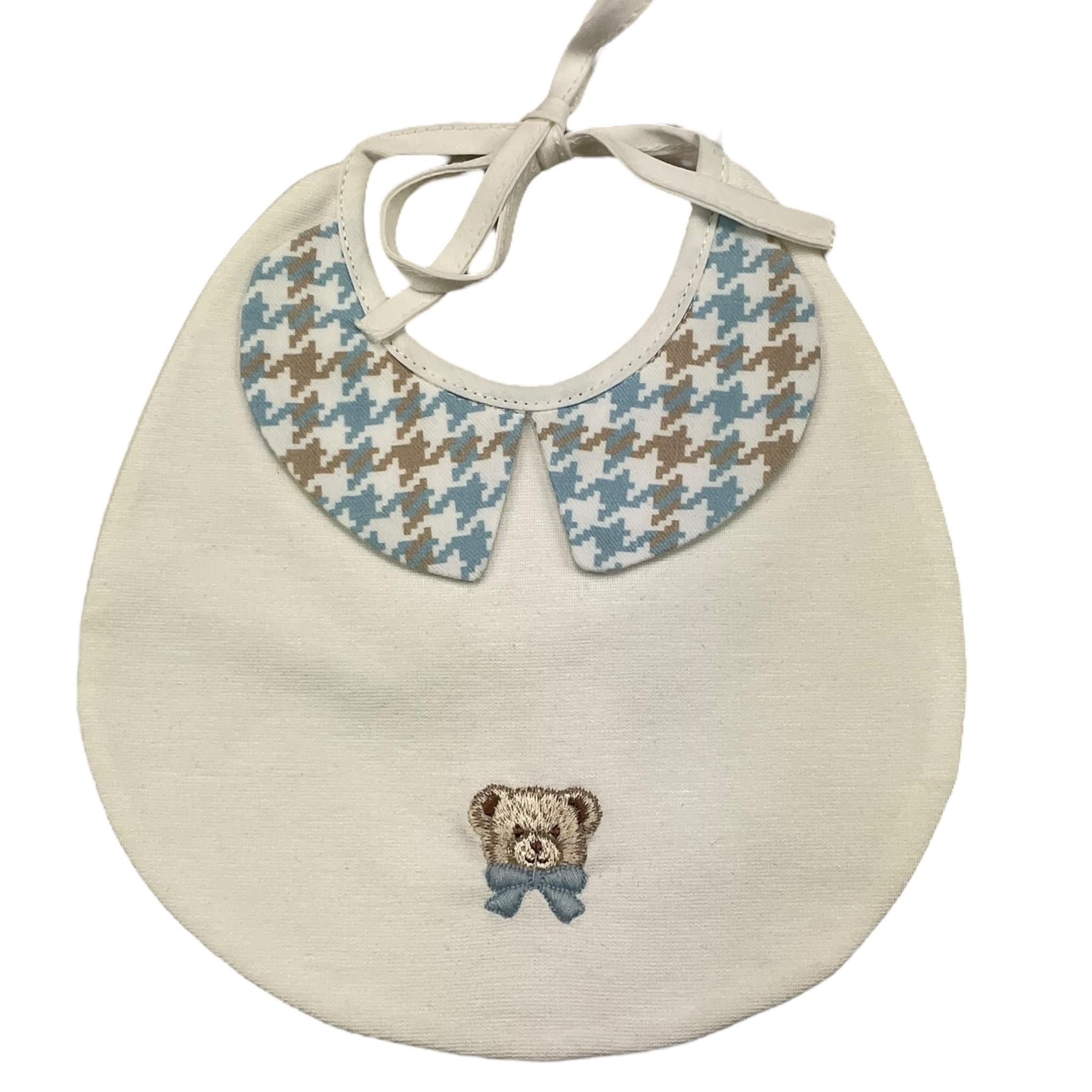 PETIT bavetta tinta unita con ricamo orso Panna per Neonato S5016366 PANNA PETIT 