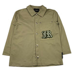 JOHN RICHMOND camicia manica lunga tinta unita con logo Verde per Bambino RBA25056CA VERDE JOHN RICHMOND 