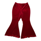LA STUPENDERIA pantalone tinta unita modello zampa in velluto Rosso per Neonata TJPN46XN ROSSO LA STUPENDERIA 