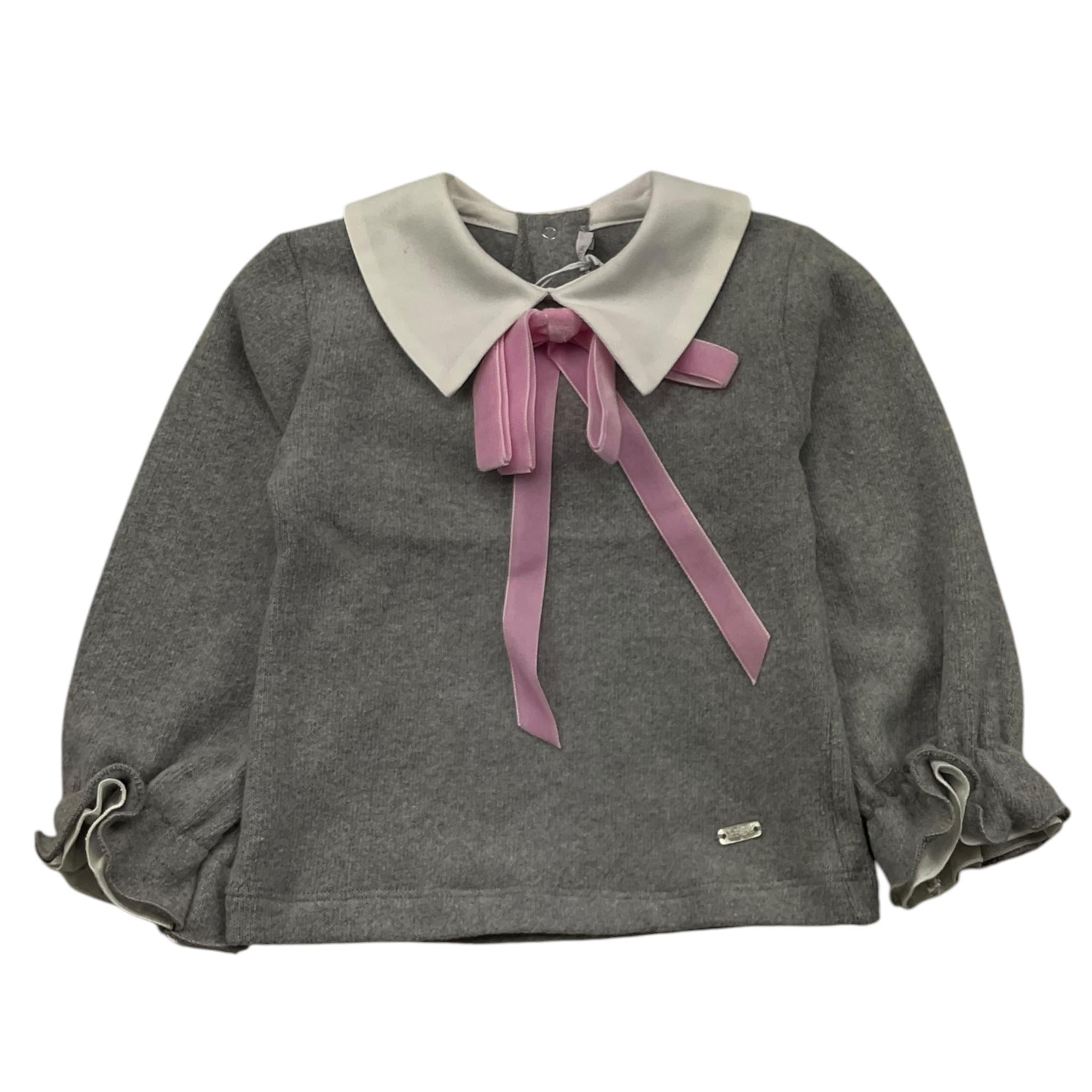 LE BEBE' maglia tinta unita cn colletto in contrasto Grigio per Neonata LBG6144 GRIGIO LE BEBE' 