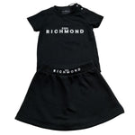 John Richmond Completo 2 Pezzi T-Shirt-Gonna Tinta Unita per Neonato RIP26043CJ NERO JOHN RICHMOND 